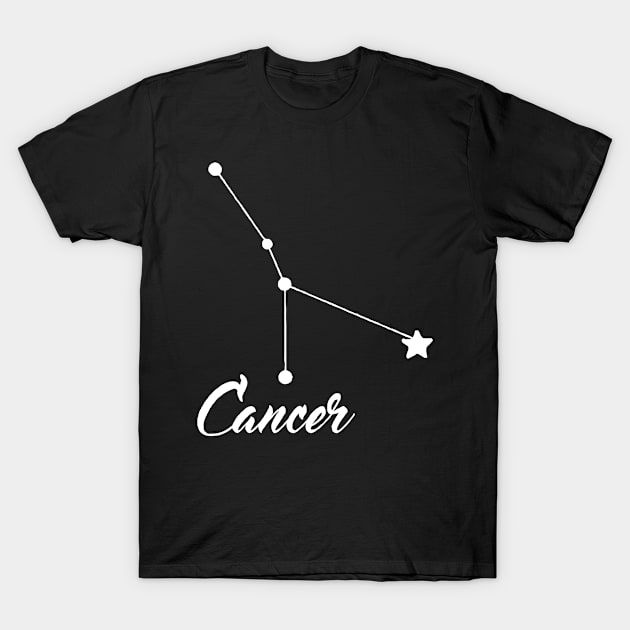 Cancer - White print T-Shirt by smgonline